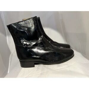 Vintage Nunn Bush Chelsea Boots Mens 13eee Black Zip Up Beatles New